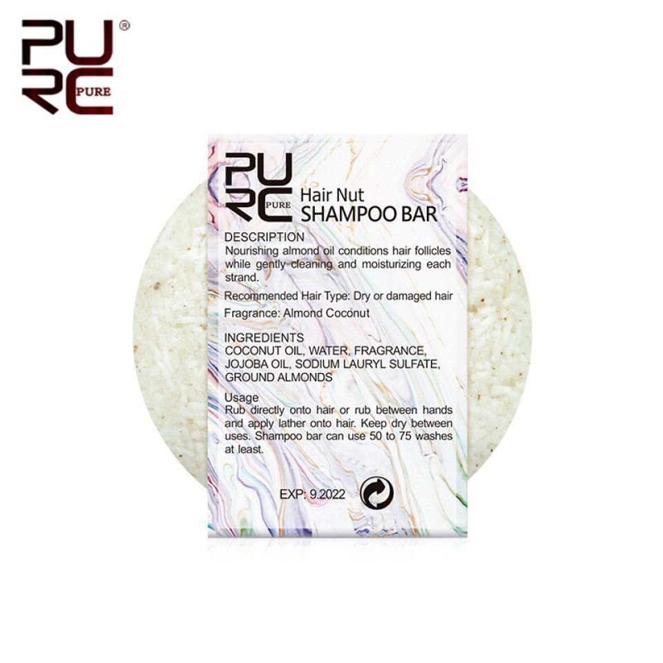 Hair Nut Shampoo Bar - Infused With Almond And Coconut Oil admin ajax.php?action=kernel&p=image&src=%7B%22file%22%3A%22wp content%2Fuploads%2F2019%2F12%2FPURC New Arrivals Natural Hair nut Shampoo Bar Handmade Cold Processed Deep Cleaning and Nourishing Solid 4