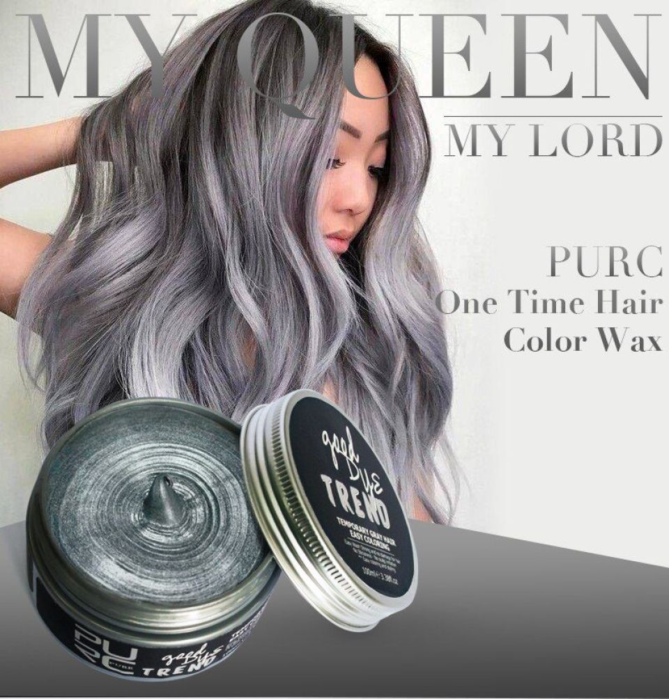 Temporary Hair Pomade Gel PURC Hair Color Wax Dye One time Molding Paste Seven Colors and Strong Hold High Shine 4 121b8d62