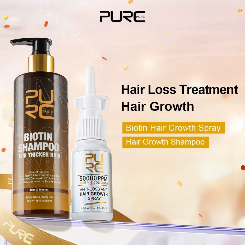 Biotin Hair Growth Shampoo & Anti-Hair Loss Spray Combo