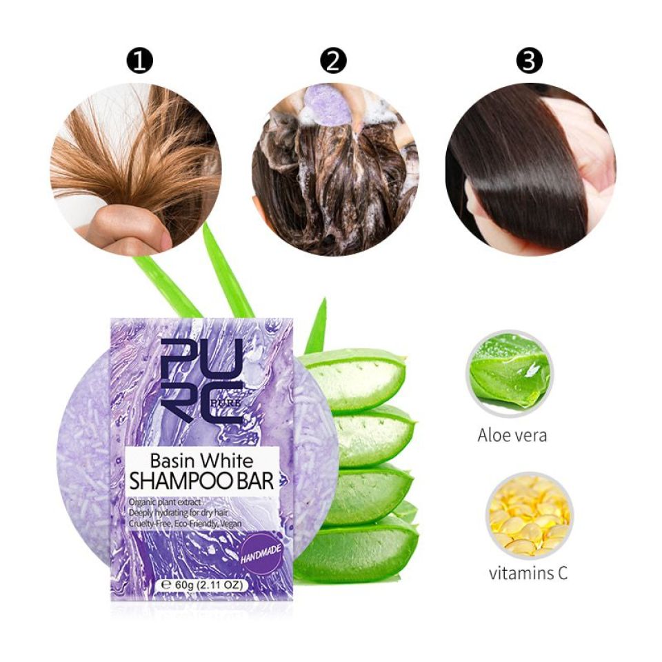 Basin White Shampoo Bar PURC New Product Handmade Hair Shampoo Soap Cold Processed Basin White Shampoo Bar 100 Pure Hair 2 22dd76fb