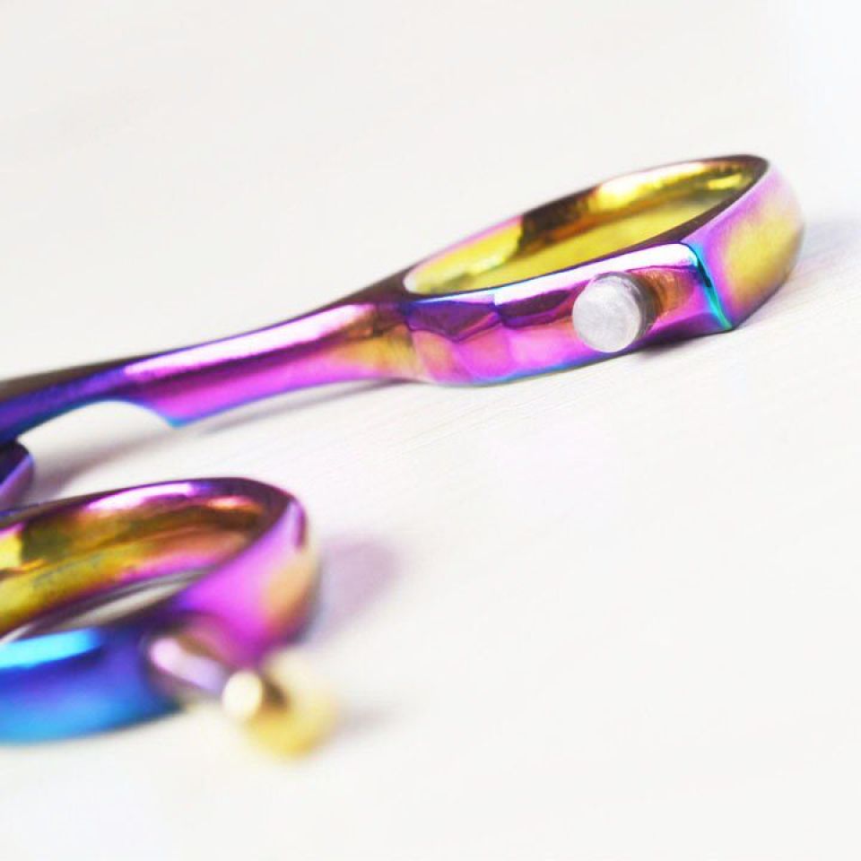 High Quality Titanium Shears Purple titanium 6 0 inch high quality hairdresser shear Free Shipping hair salon product hot sale 4 5021a0a7
