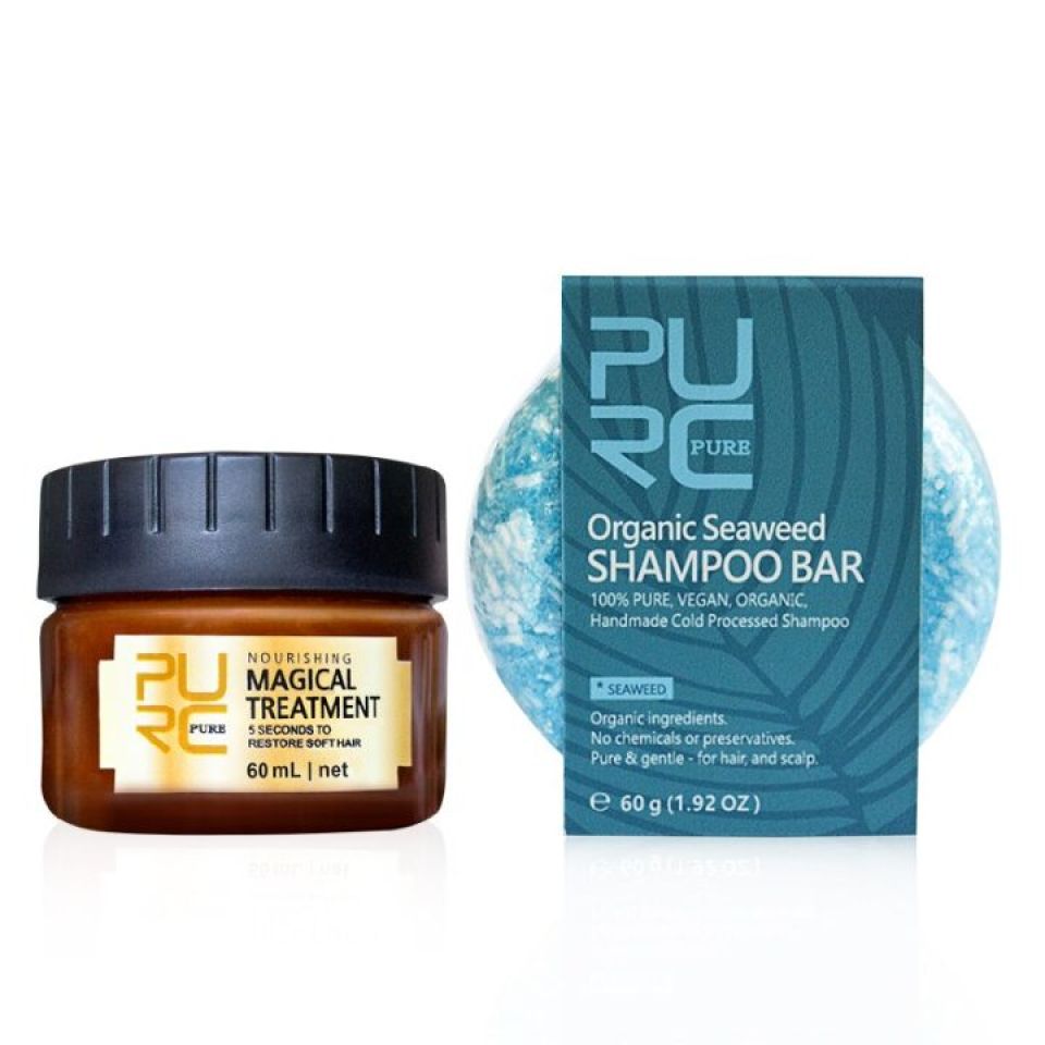 PURC Magical Hair Mask & Bio Seaweed Shampoo Bar Combo Magical Hair Mask Hair Shampoo Bar in Anti Dandruff Deep repair Damaged Nourshing Hair Conditioner Hair wpp1594704506206 1 5bda2c71