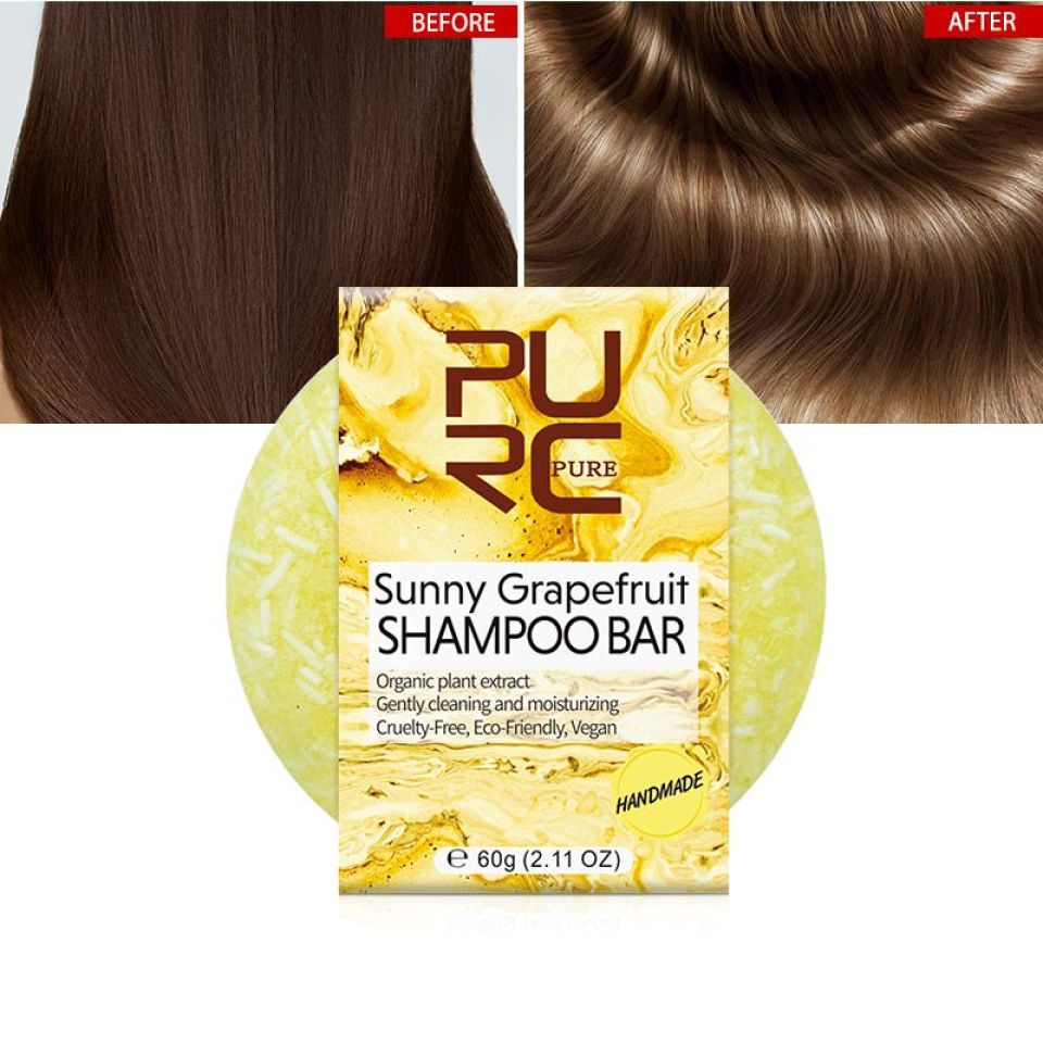 Sunny Grapefruit Shampoo Bar PURC Hair Shampoo Soap Pure Natural Handmade Hair Shampoo Control Oil and Deep Cleaning Solid shampoo 2 68c2d2f2