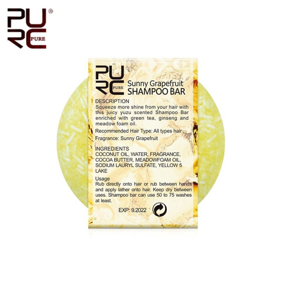Sunny Grapefruit Shampoo Bar PURC Hair Shampoo Soap Pure Natural Handmade Hair Shampoo Control Oil and Deep Cleaning Solid shampoo 4 6d3b0d16