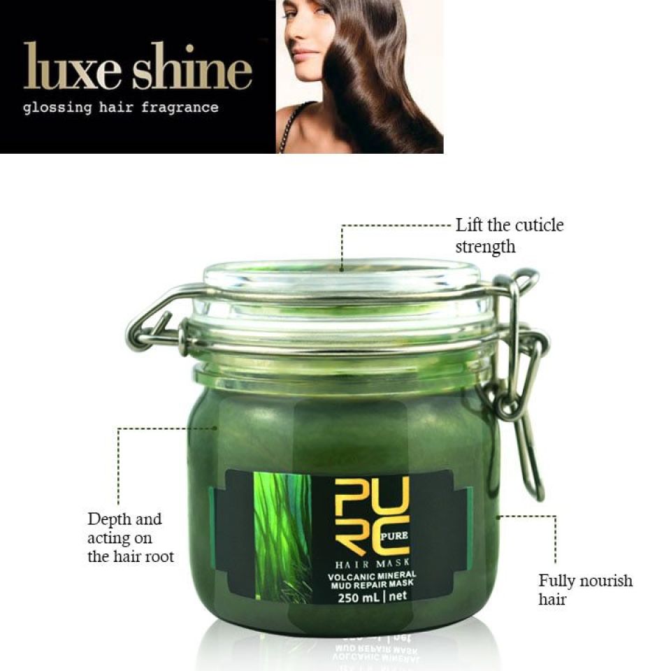 Volcanic Mud Hair Repair mask PURC Hair mask hair care products 250ml volcanic mineral mud repair mask repair damaged hair make 2 6e141410