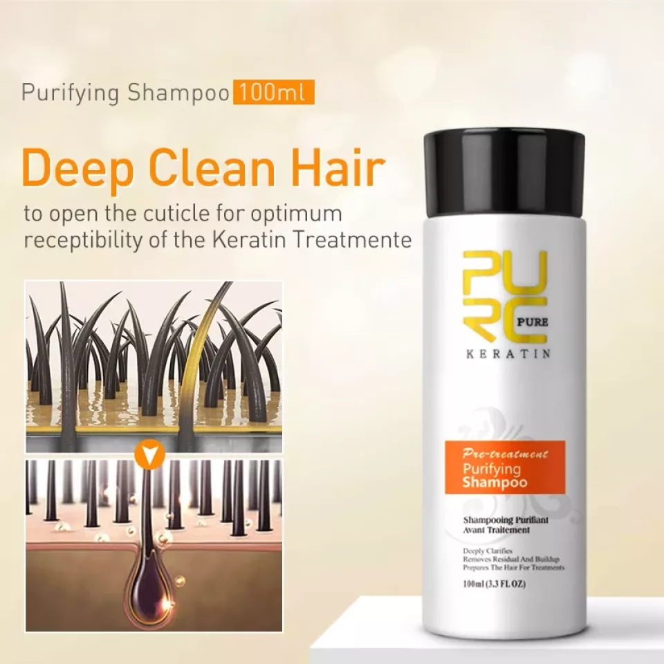 PURC Brazilian Keratin Hair Treatment and Purifying Shampoo Set S5b964612dd594fcdb9e589b084be52632 75dbe423