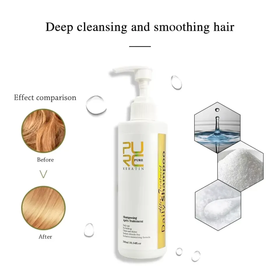 PURC Daily Keratin Shampoo - 300ml S3d9acb30727944df84ae909209c0bf74W 7adc94d3