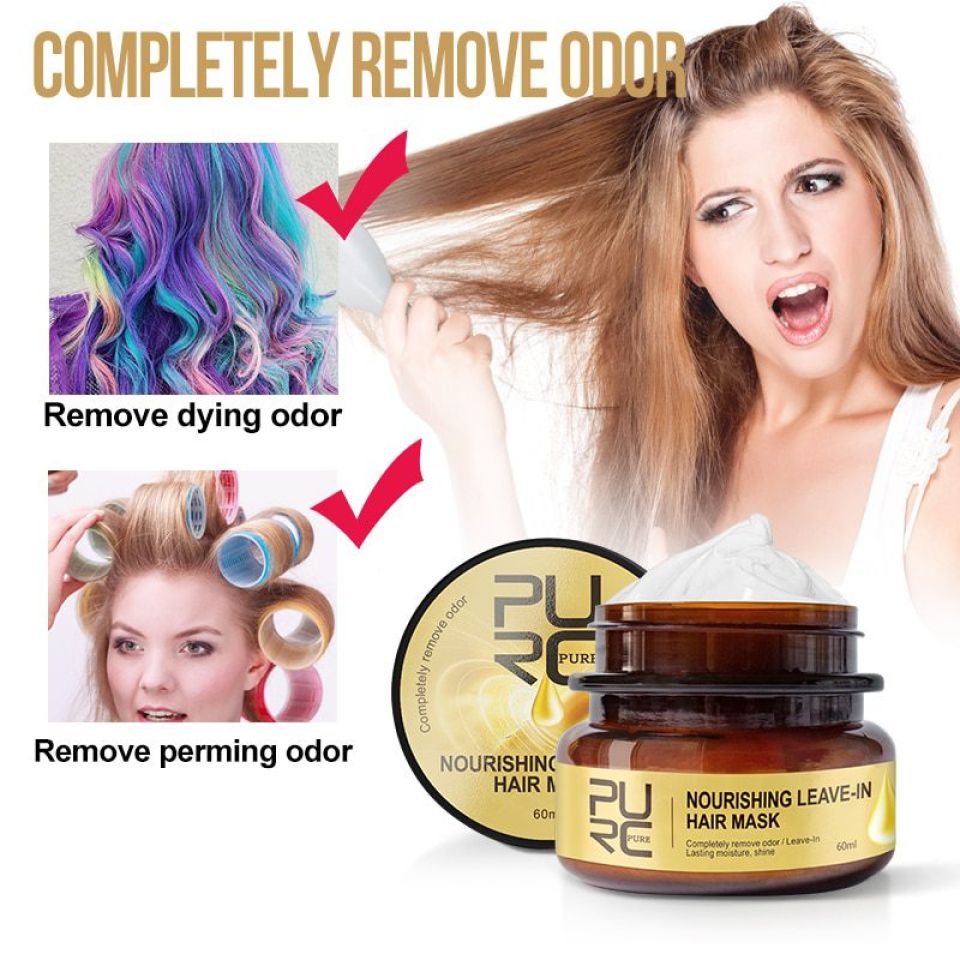 Nourishing Leave-In Hair Mask: Renew Hair Moisture PURC Nourishing Leave In Hair Mask Completely Remove Odor Lasting Moisture Shine Hair Treatment Repairs Frizzy 4 851a88c9
