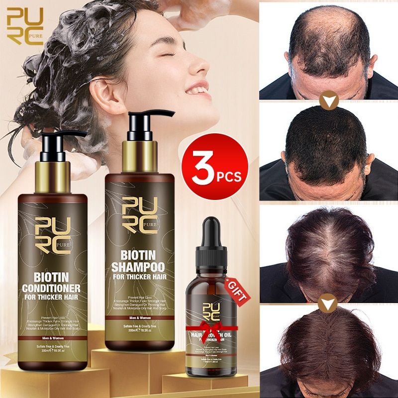 Hair Thickening Shampoo, Conditioner, Hair Growth Essence Oil & Spray - Set Of 4 Se1efa9b1901b4c0fafaa3a38819327c5W 1 859c309e