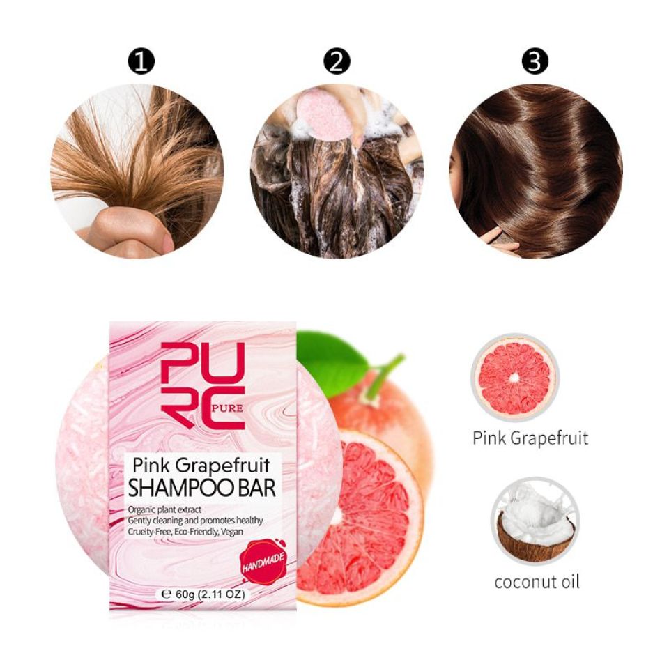 Pink Grapefruit Shampoo Bar PURC Organic Natural Pink Grapefruit Shampoo Bar Handmade Cold Processed Dry Shampoo Soap Solid Shampoo Bar 2 9aeb698b