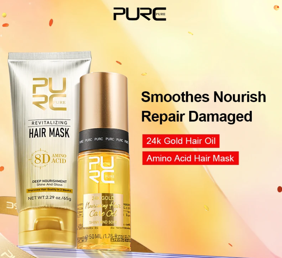 24K Gold Hair Oil & Amino Acid Argan Oil Hair Mask Combo d35c7218 03b1 48d3 968c f35b7649f51e687001 b0cc2155