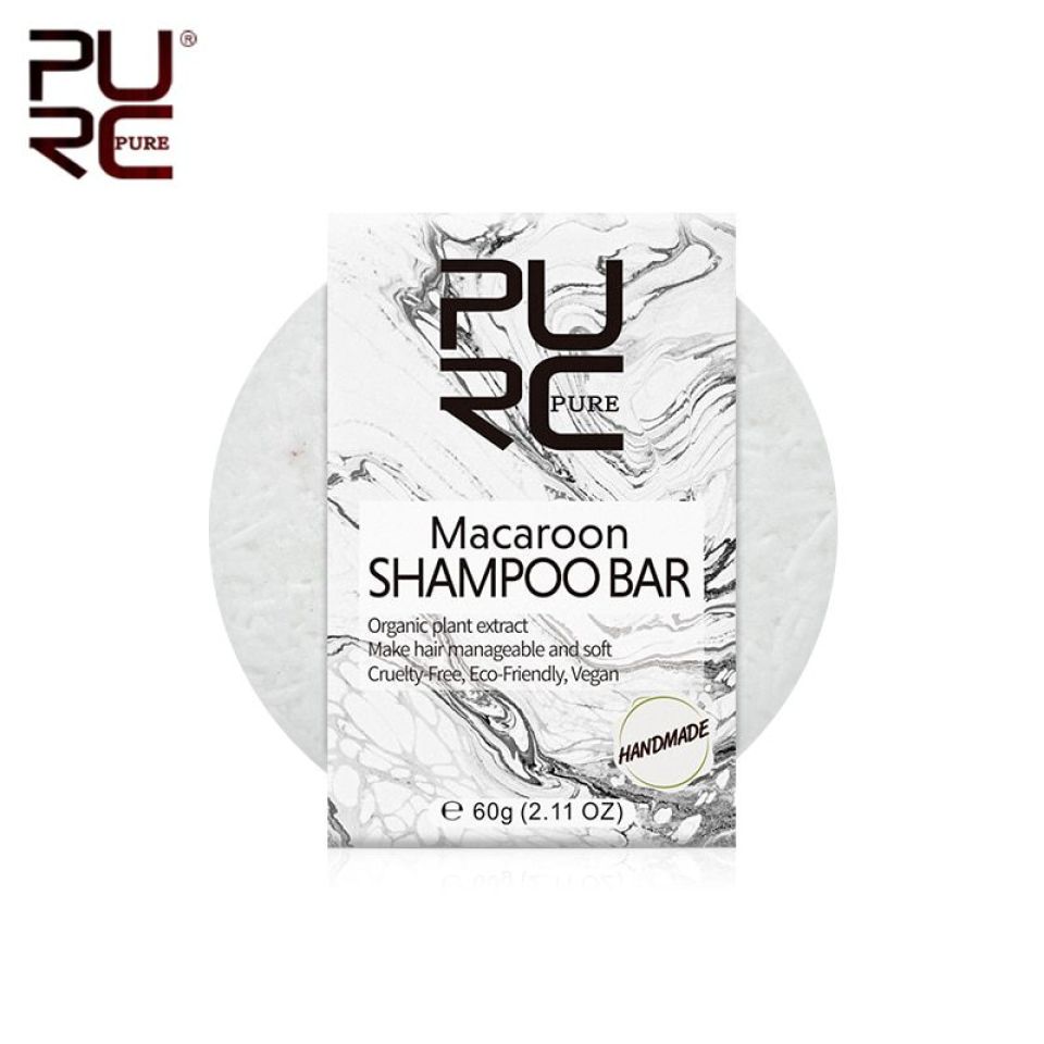 Macaroon Shampoo Bar - Infused with Coconut Oil PURC Organic Natural Macaroon Shampoo Bar Handmade Cold Processed Dry Shampoo Soap Solid Shampoo Bar Hair 3 b5a5c044