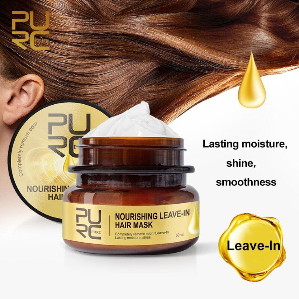 Nourishing Leave-In Hair Mask: Renew Hair Moisture PURC Nourishing Leave In Hair Mask Completely Remove Odor Lasting Moisture Shine Hair Treatment Repairs Frizzy 5 c0c9ad39