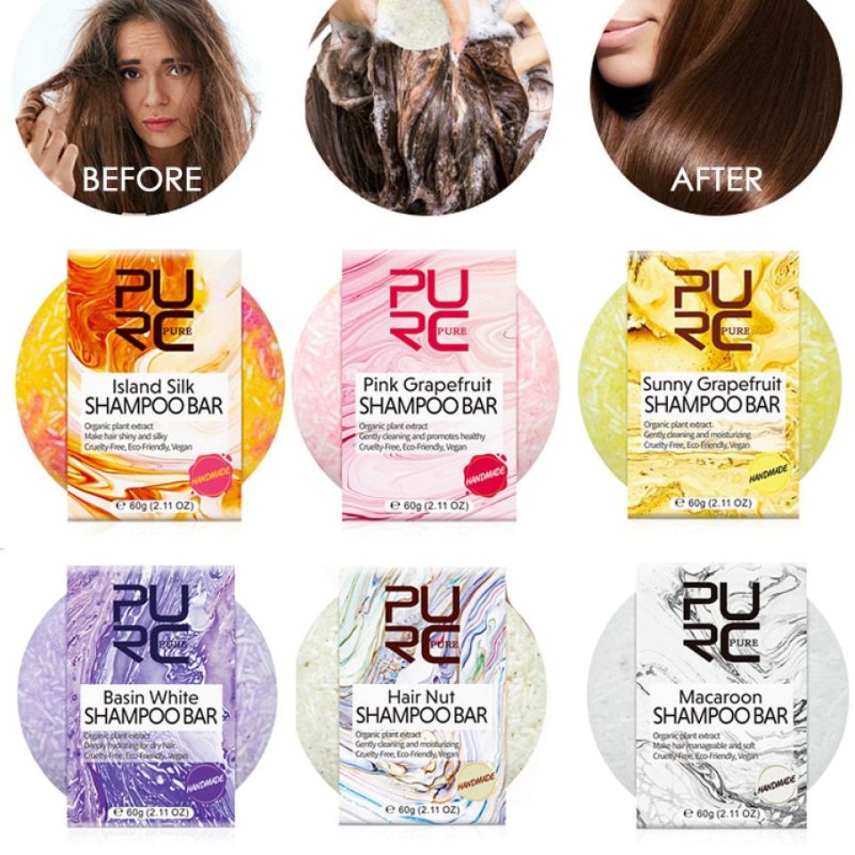 New PURC Deeply Hydrating Shampoo Bar Range - Set of 6 PURC Anti Hair Loss Handmade Shampoo Soap Bar Deeply Hydrating Smooth Silky Hair Shampoo Soap Repair 2 d4fd1cdb