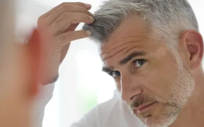 Worried look form grey hair