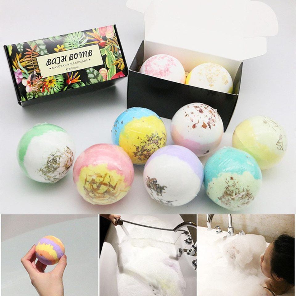Fizzy Bathing Bombs Dual Set 2pcs Bathing Bombs Set Explosion Ball Fizzy Spa Moisturizes Bubble Bath Salts Exfoliating Stress Relief Bathroom 5 e1accdce