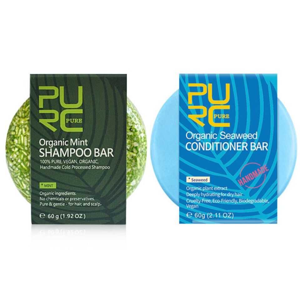 Mint Shampoo Bar & Bio Seaweed Conditioner Bar PURC 3 f482ce4a