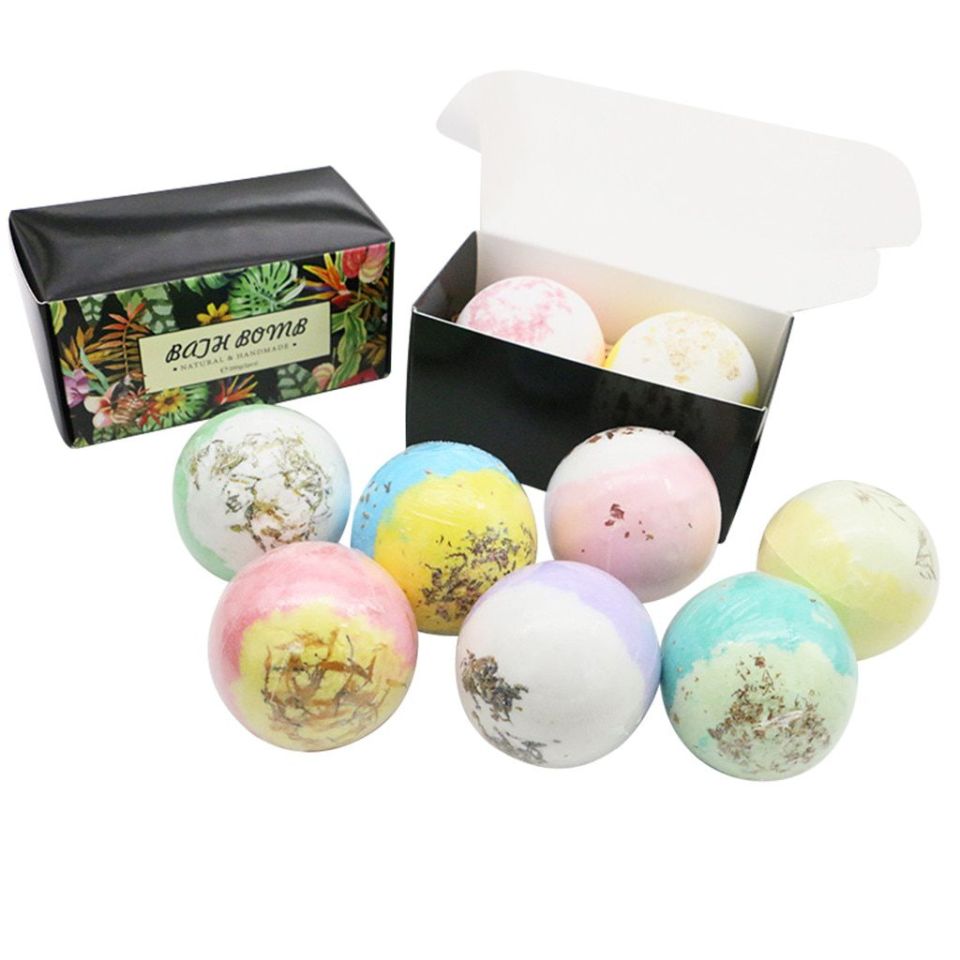Fizzy Bathing Bombs Dual Set 2pcs Bathing Bombs Set Explosion Ball Fizzy Spa Moisturizes Bubble Bath Salts Exfoliating Stress Relief Bathroom fa416ab3