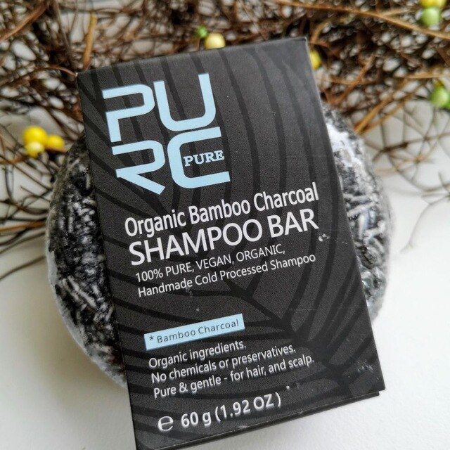 Bamboo Charcoal Shampoo Bar purcorganics bamboo charcoal 0 1