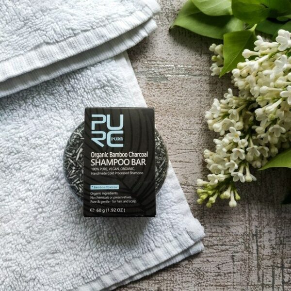 Bamboo Charcoal Shampoo Bar PURC Organics