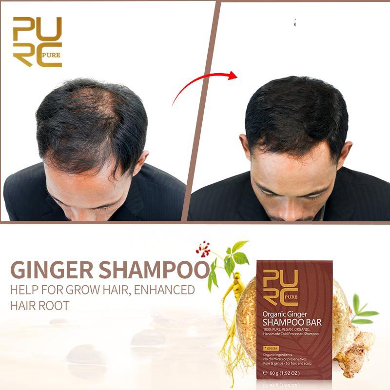 Ginger Shampoo Shampoo Bar & Beard Growth Essence Oil - PURC Organics