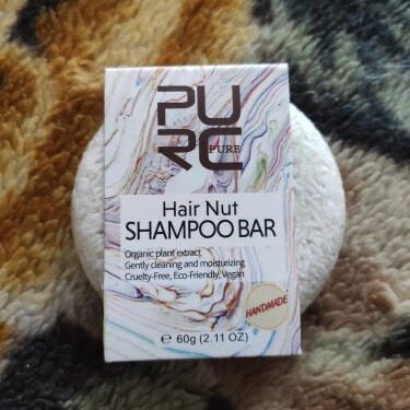 Hair Nut Shampoo Bar - Infused With Almond And Coconut Oil purcorganics hair nut shampoo bar 01 e1755495291585