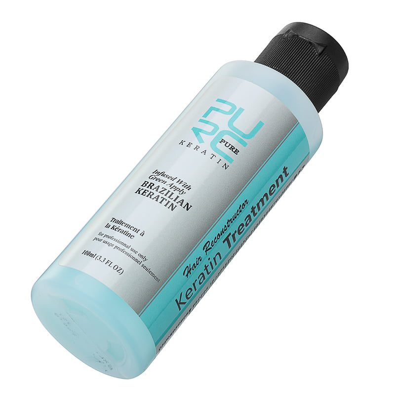 3.7% Apple Flavored Keratin Hair Straightening Treatment purcorganics 3.7 Keratin Hair Straightening Shampoo 4