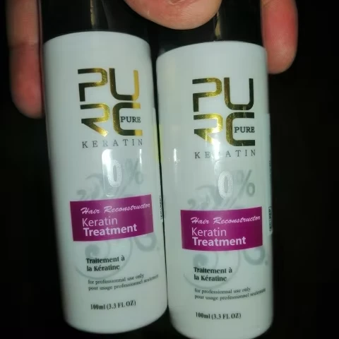 Keratin Treatment & Purifying Shampoo For Damaged Hair 100 ml Set purc keratin treatment and purifying shampoo 3