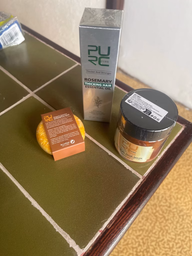 Rosemary Hair Growth Oil & Moroccan Argan Oil Shampoo Combo purc natural rosemary hair growth essential oil 2