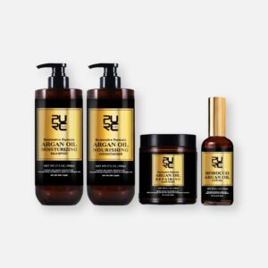 Moroccan Argan Oil Hair Care Set | Shampoo, Conditioner, Mask & Oil