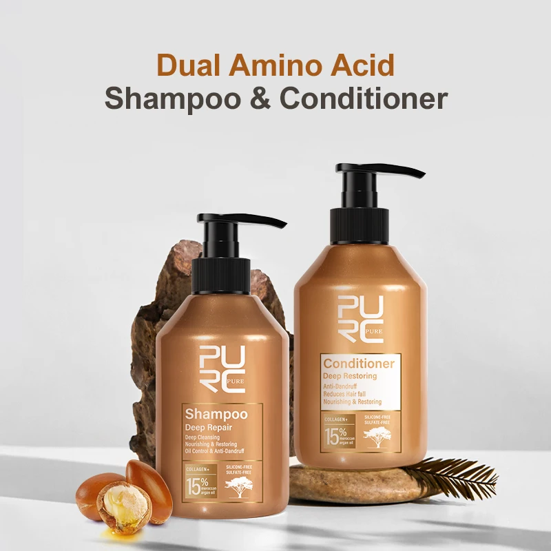 Argan Oil Shampoo And Conditioner Set - PURC Organics