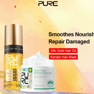 24K Gold Smoothing Hair Oil & Keratin Treatment Hair Mask