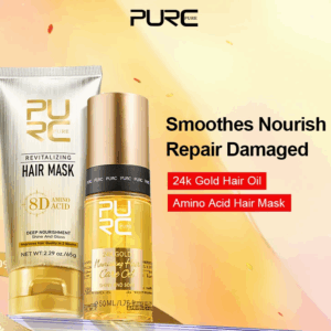 24K Gold Hair Oil & Amino Acid Argan Oil Hair Mask Set