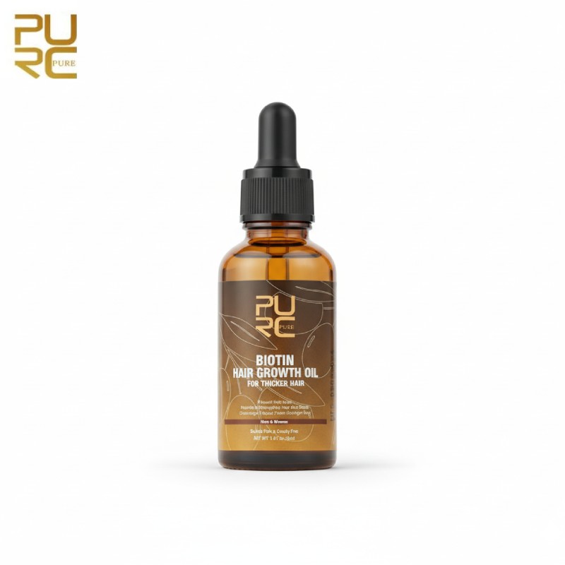 Biotin Hair Growth Oil & Ginger Thickening Shampoo Combo purc biotin hair growth oil