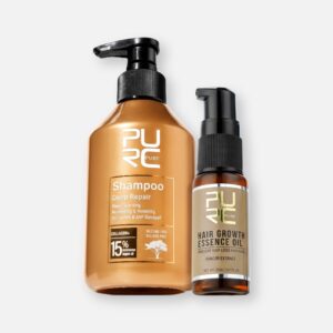 Moroccan Argan Oil Shampoo & Hair Growth Essence Oil Combo