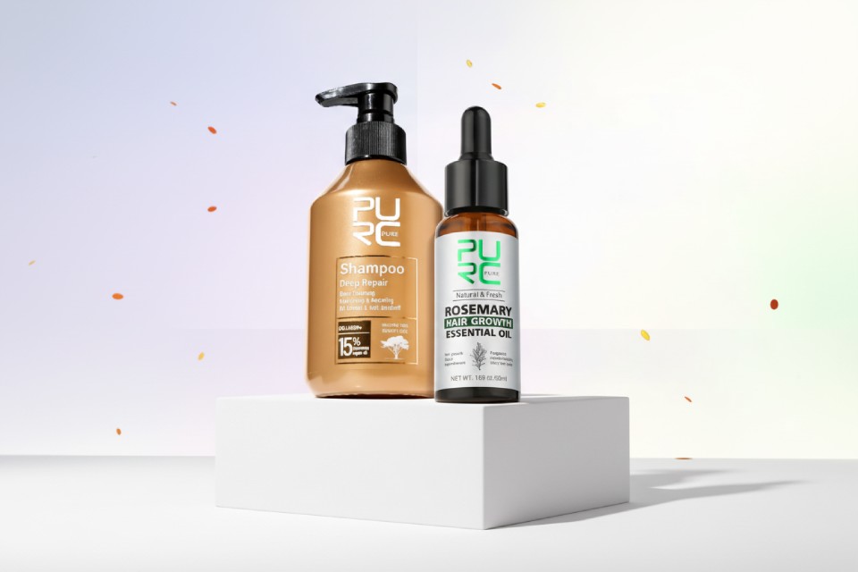 PURC Rosemary Hair Growth Oil & Moroccan Argan Oil Shampoo Combo