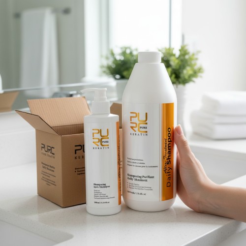 PURC Daily Keratin Shampoo – 300ml & 1000ml Set purc daily keratin shampoo 300ml and 1000ml set review image